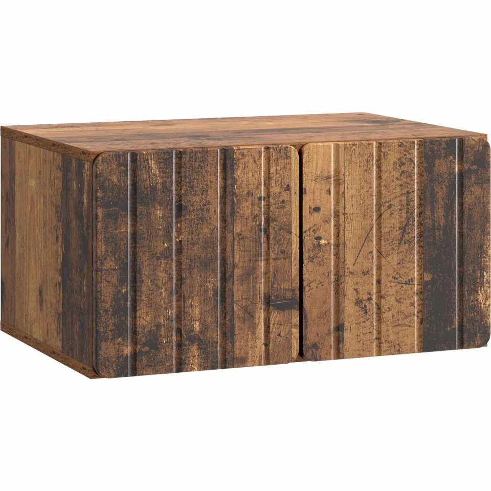 vidaXL Wandbeugel TV-kast 59,5 x 41 x 30 cm Oud hout Bewerkt hout bruin, foto 3