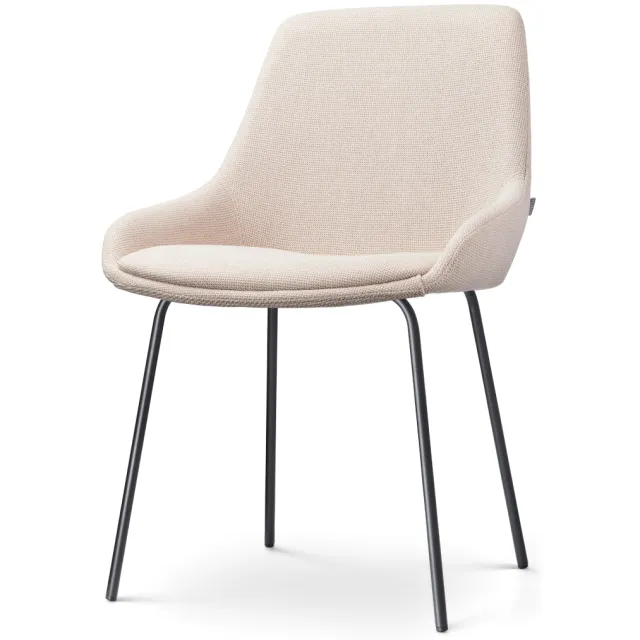 Nolon Nora-Isa eetkamerstoel beige - zwart onderstel