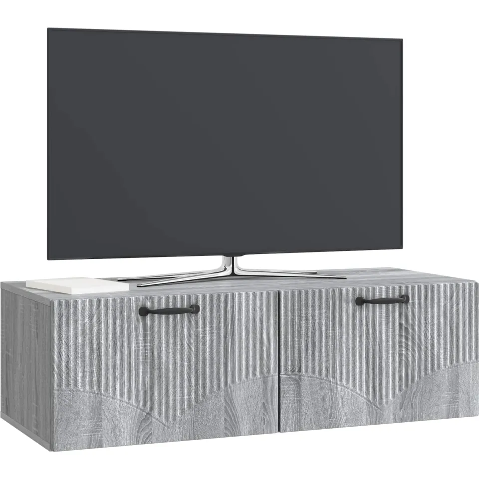 vidaXL Wandbeugel TV-kast Grijs sonoma 98 x 41 x 30 cm Bewerkt hout