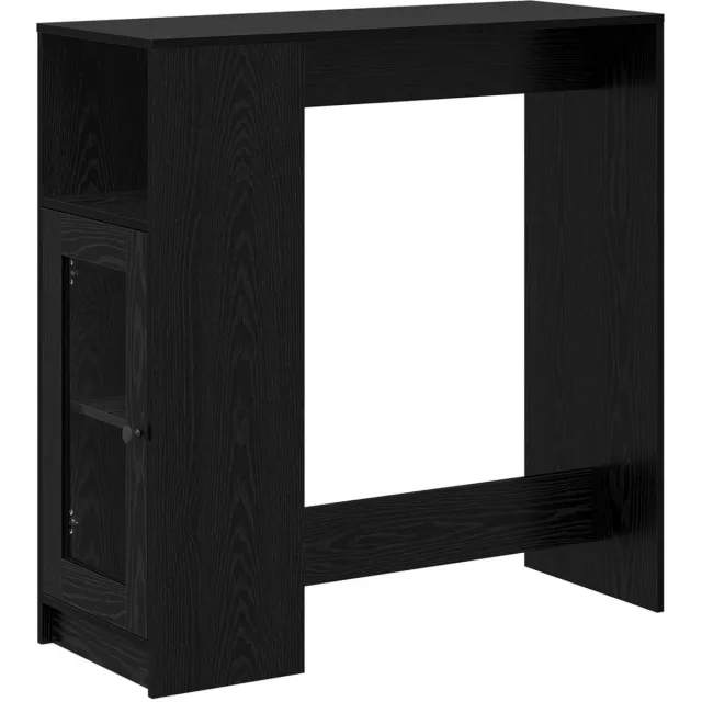 vidaXL Bartafel - 101 - x - 40 - x - 103,5 - cm - Bewerkt - hout - Zwart - Eiken Zwart eiken
