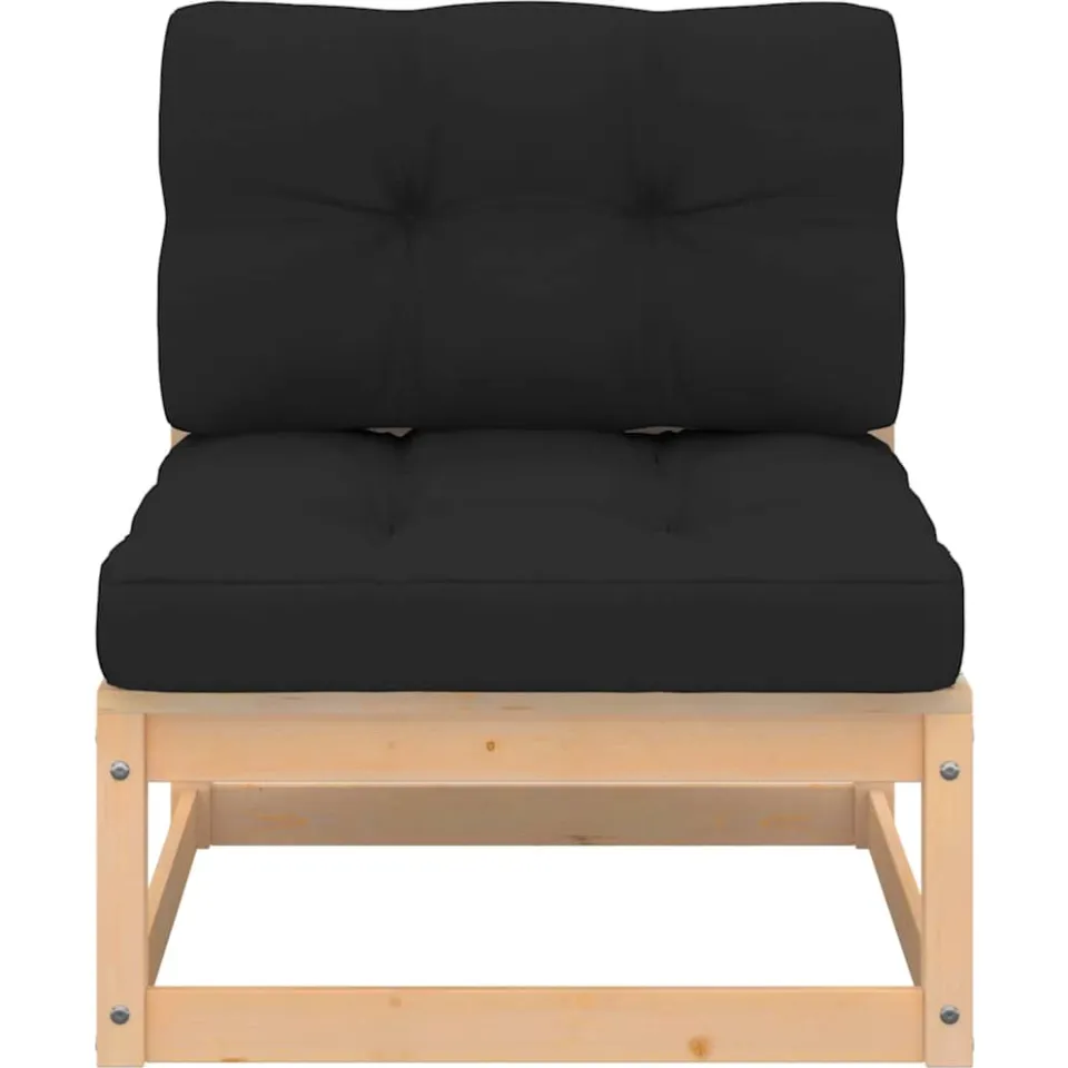 vidaXL 4-delige Loungeset massief grenenhout anthraciet, foto 4