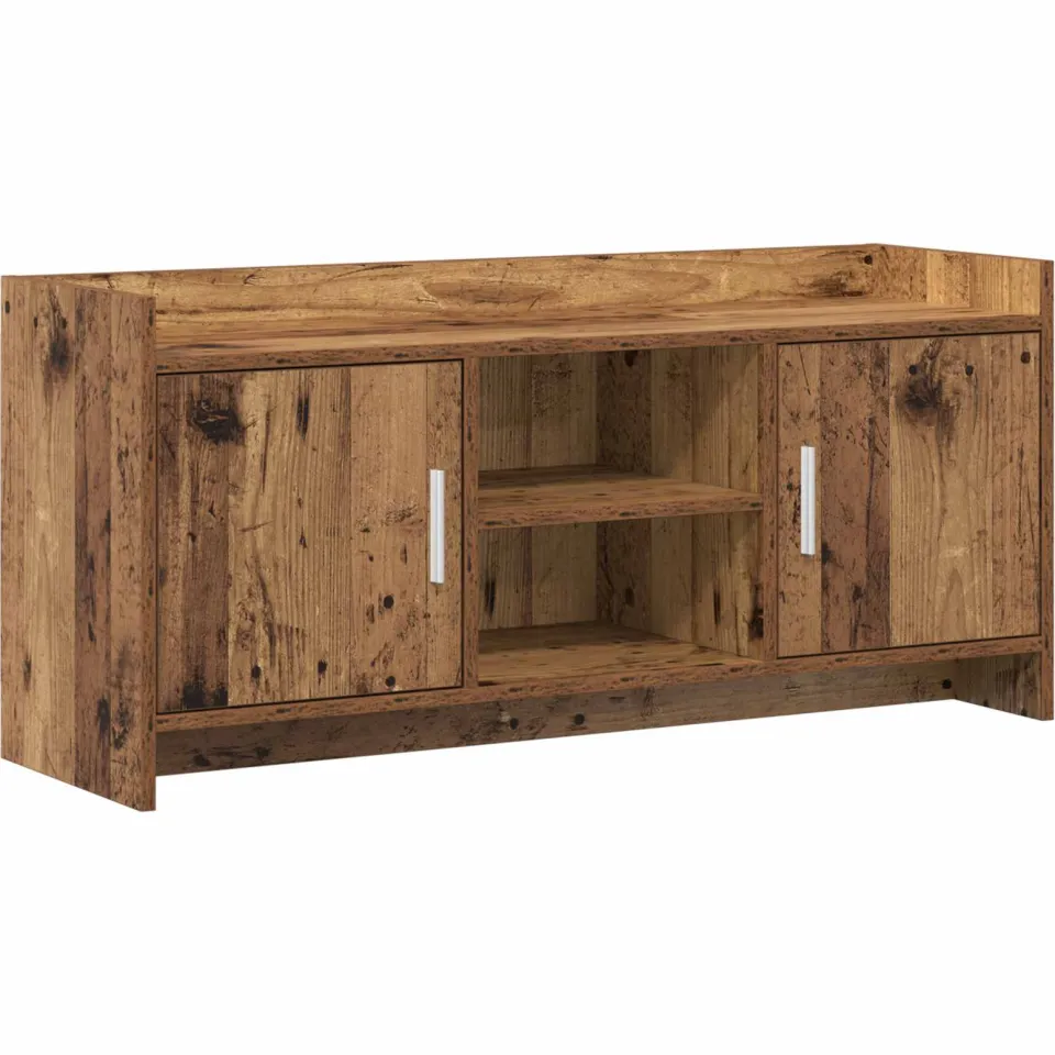 vidaXL TV-kast 102 x 33 x 47 cm Oud hout Bewerkt hout bruin, foto 3