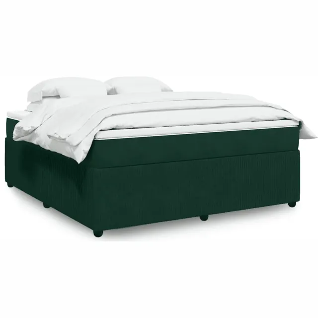 vidaXL Boxspring met matras fluweel donkergroen 180x200 cm groen