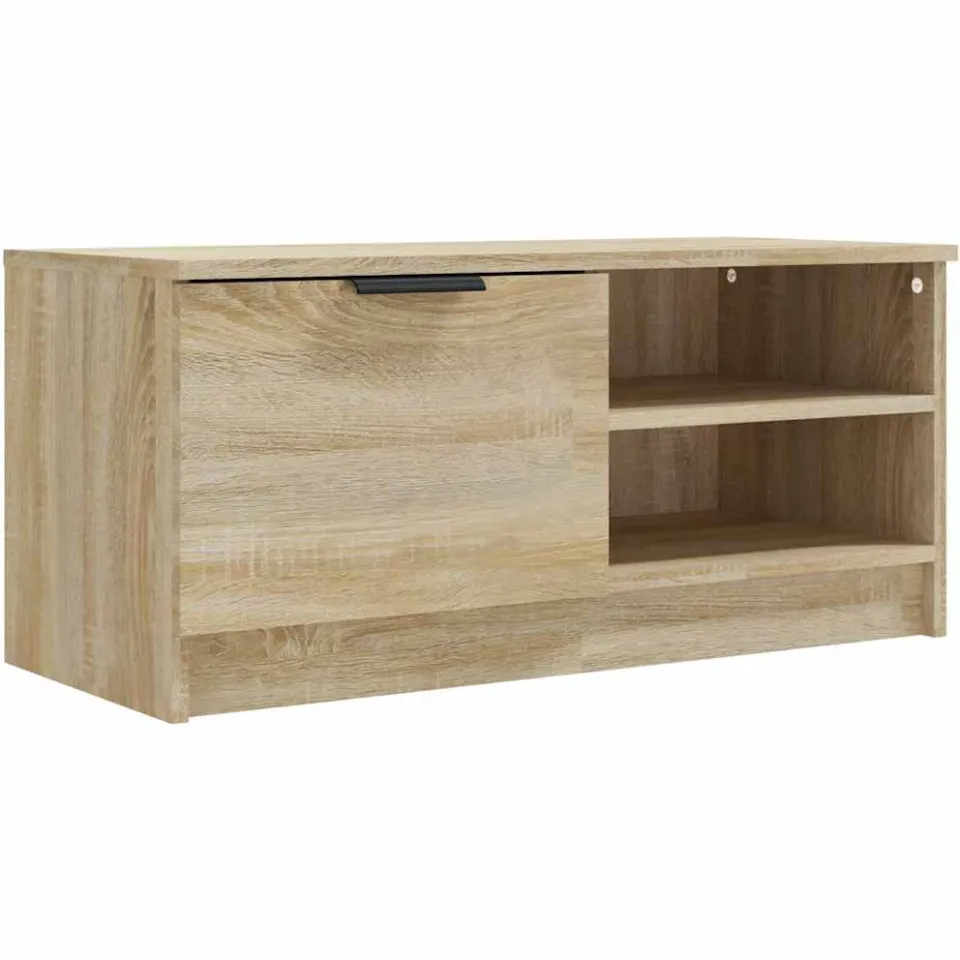 vidaXL Tv-meubel 80x35x36,5 cm bewerkt hout sonoma eikenkleurig, foto 3