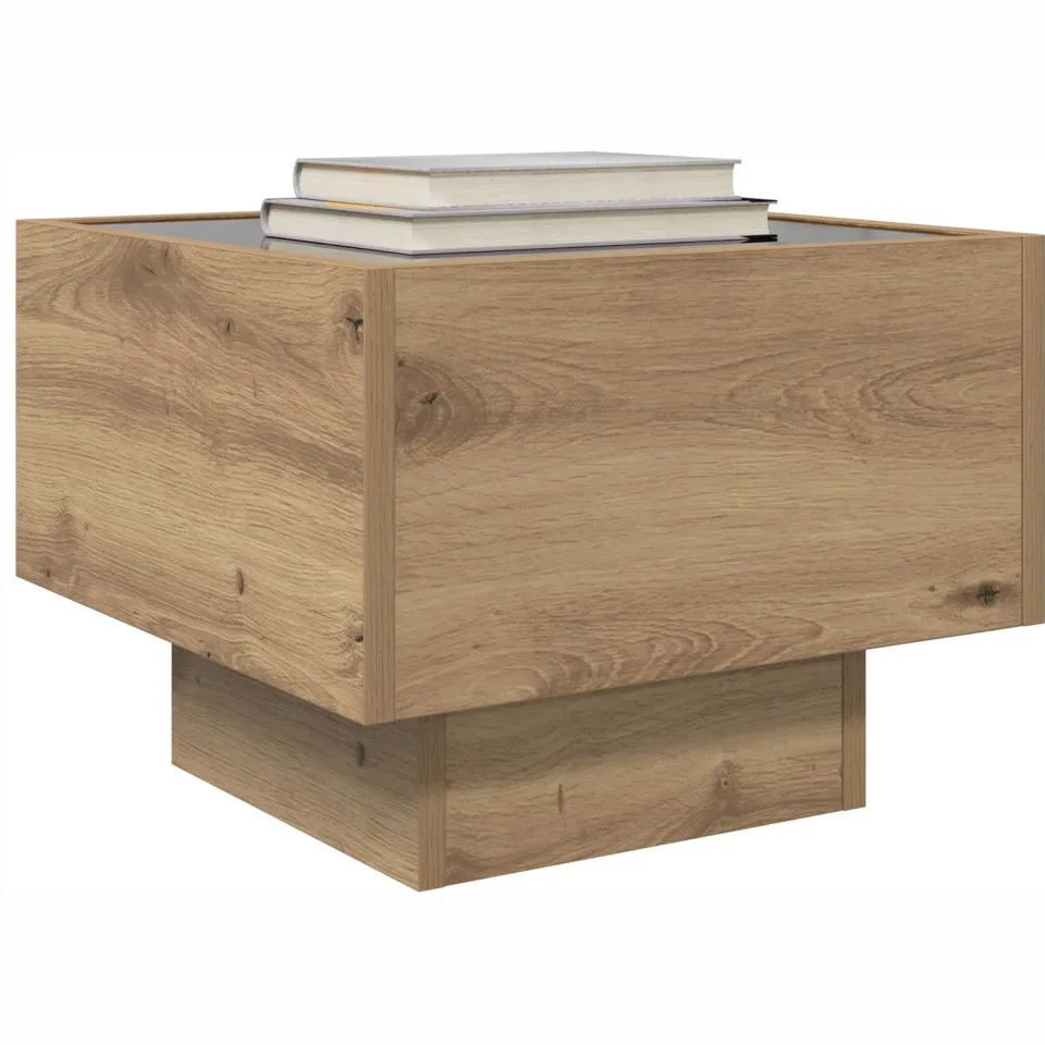 vidaXL Salontafel Artisan Eiken 40 x 40 x 30 cm Bewerkt hout Bruin