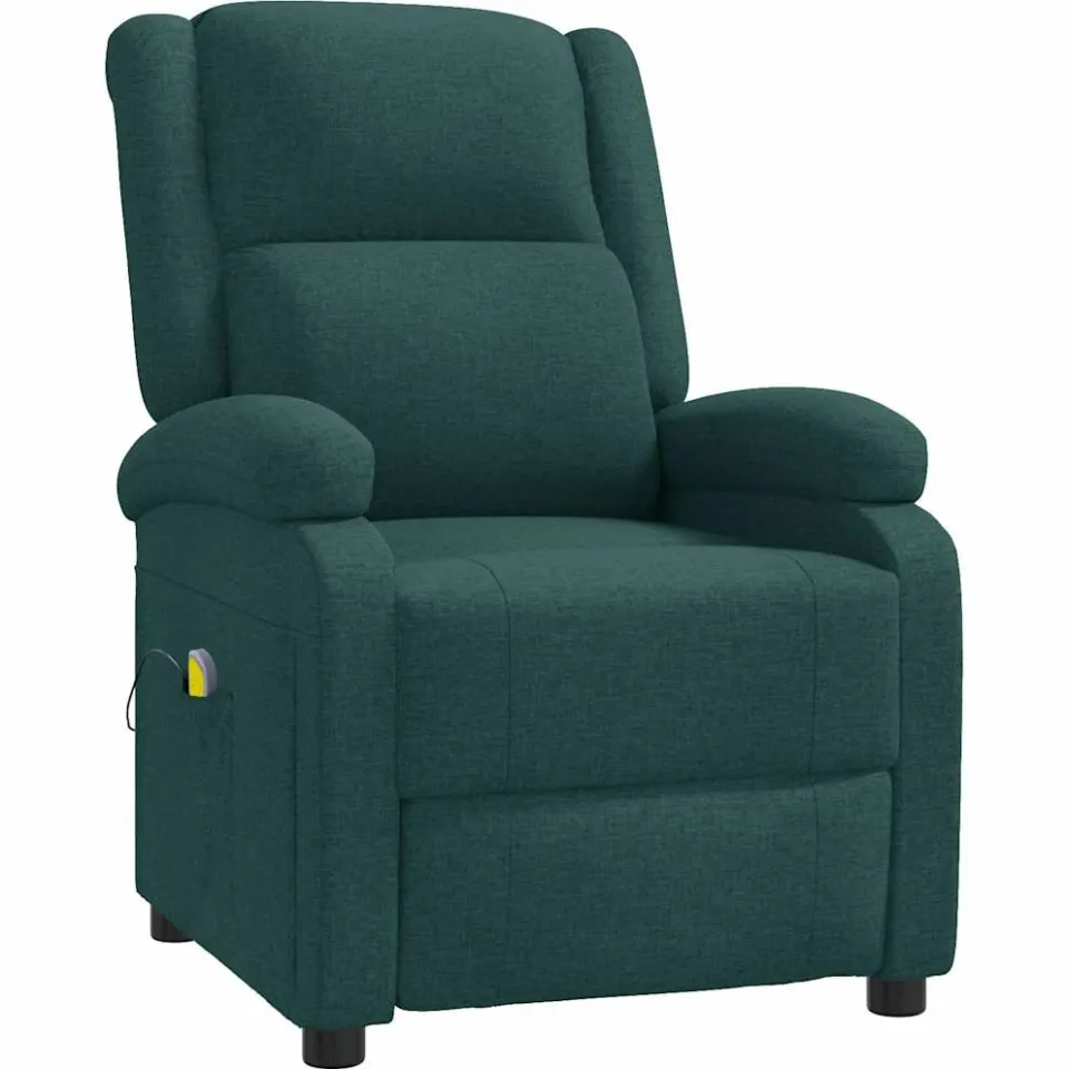 vidaXL Massagestoel stof donkergroen groen, foto 3