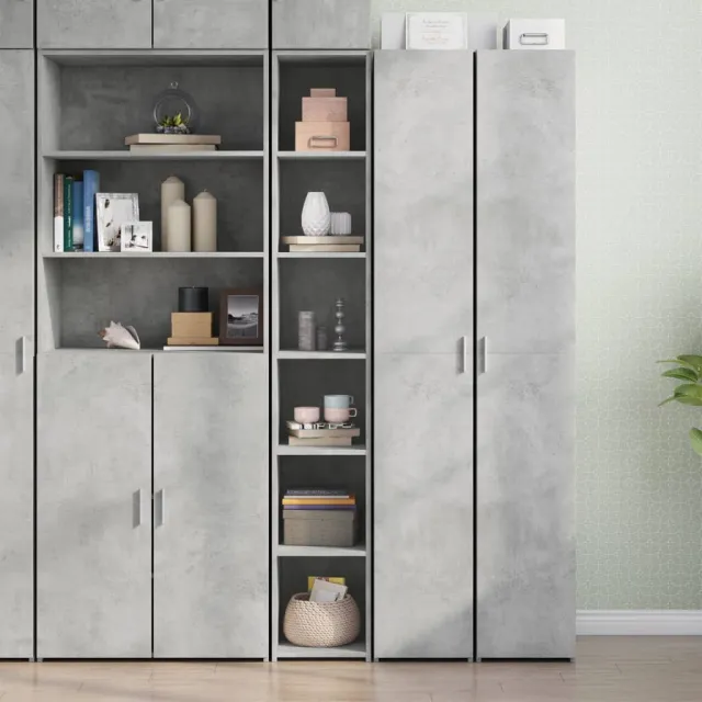 vidaXL Hoge kast 30x41x185 cm bewerkt hout betongrijs grijs, foto 2