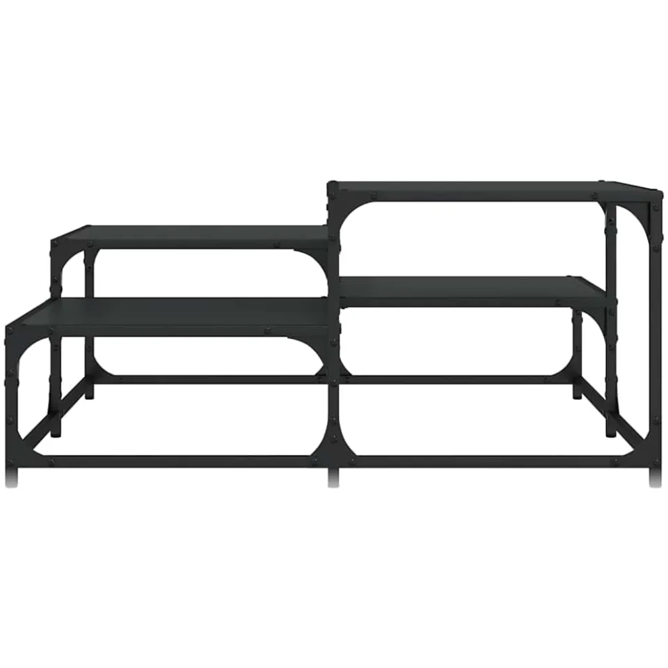 vidaXL Salontafel 87,5x87,5x40 cm bewerkt hout zwart, foto 4