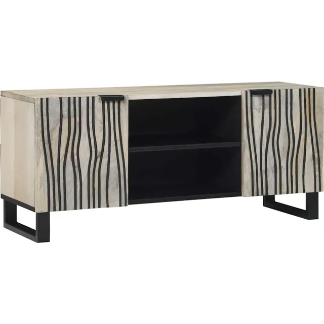 vidaXL TV Eenheden 105 x 33 x 46 cm Wit Bewerkt hout