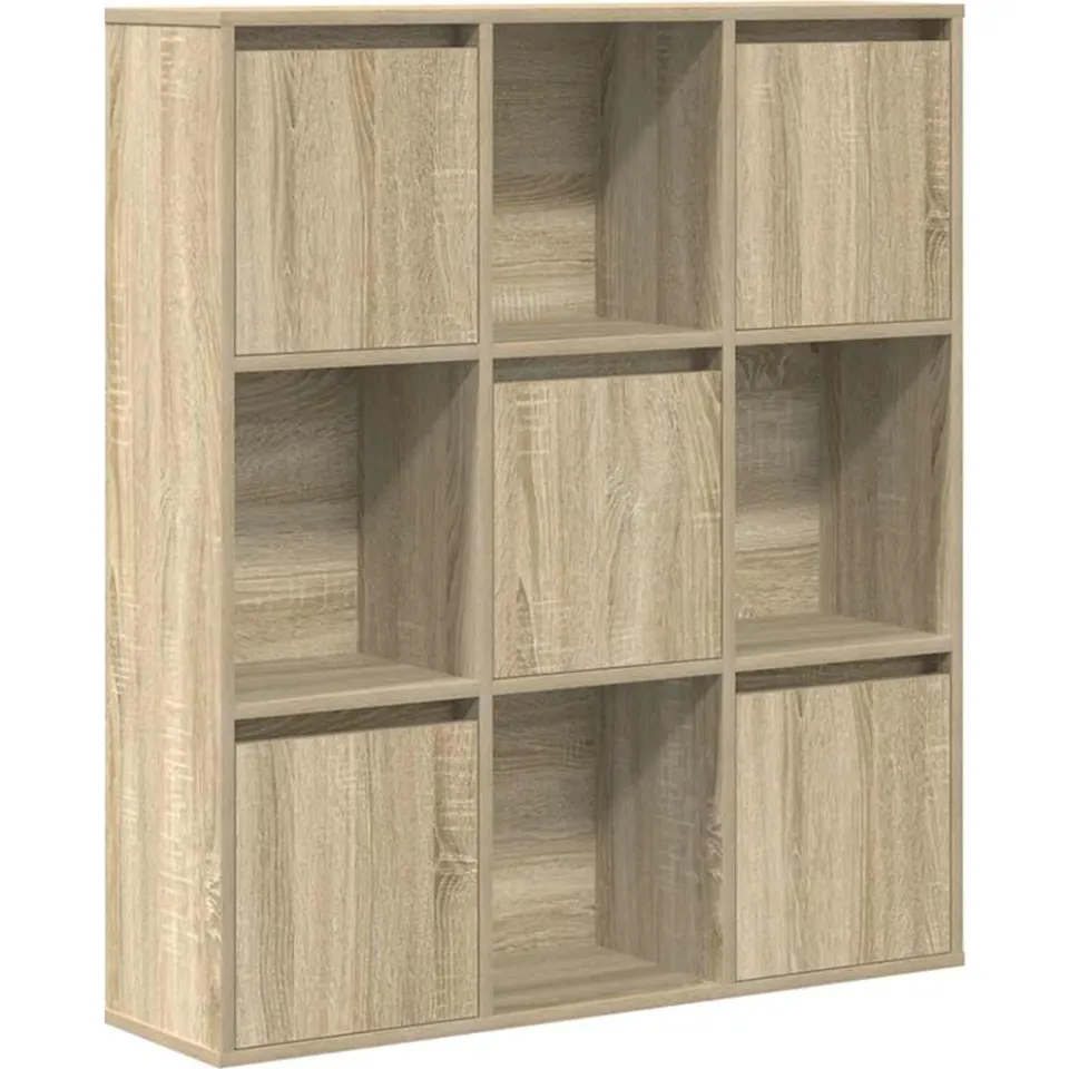 vidaXL Boekenkast 89x24x101,5 cm bewerkt hout sonoma eikenkleurig, foto 3