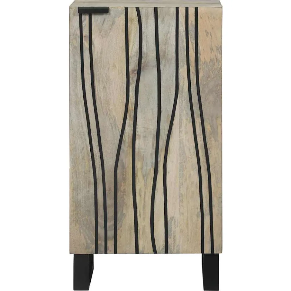 vidaXL Dressoir Wit 40 x 33 x 75 cm massief mangohout, foto 3