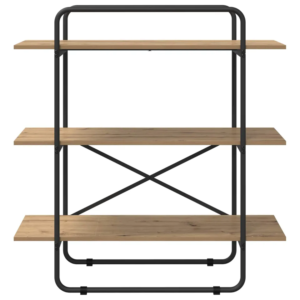 vidaXL Boekenrek 3-laags 100 x 35 x 105 cm PB Artisanaal eiken Bruin