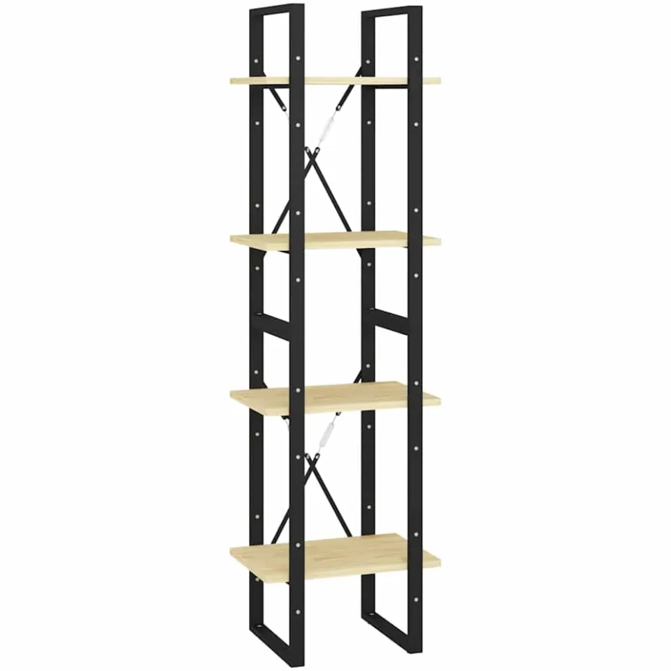 vidaXL Boekenkast met 4 schappen 40x30x140 cm massief grenenhout Bruin
