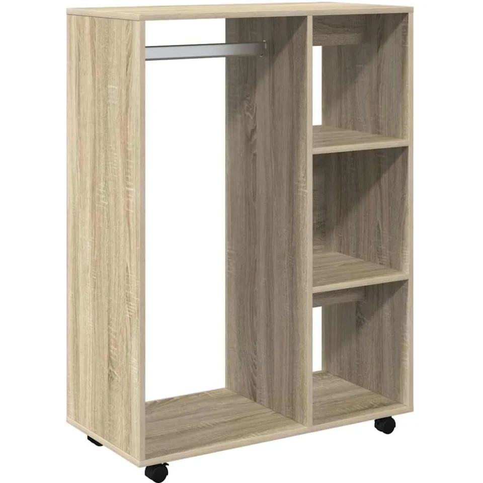 vidaXL Kledingkast 80x40x110 cm bewerkt hout sonoma eikenkleurig, foto 3