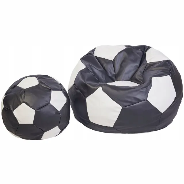 Cronen Grote Voetbal Puf - Zetel & Voetenbankje - Eco-leer multicolor