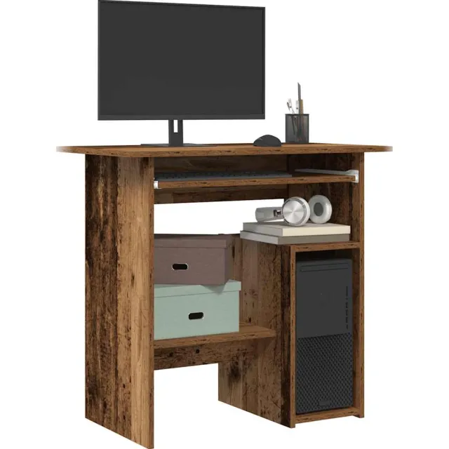 vidaXL Bureau 80x45x74 cm bewerkt hout oud houtkleurig Bruin