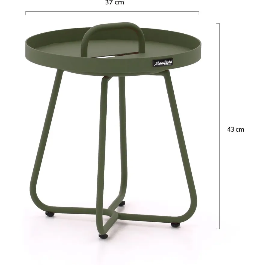 Manifesto Furniture Manifesto Pito bijzet tuintafel ø 37cm (h:43cm) groen, foto 2