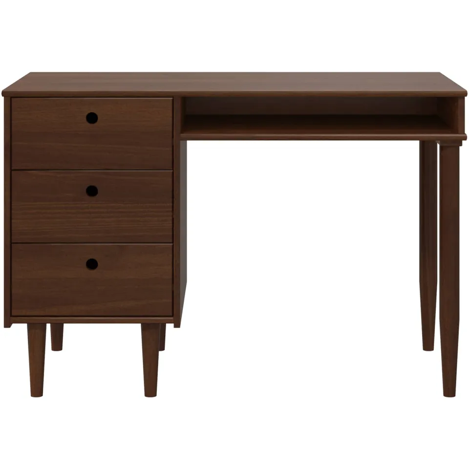vidaXL Bureau BILBAO Donkerkaramel 114 x 53 x 75 cm bruin, foto 4
