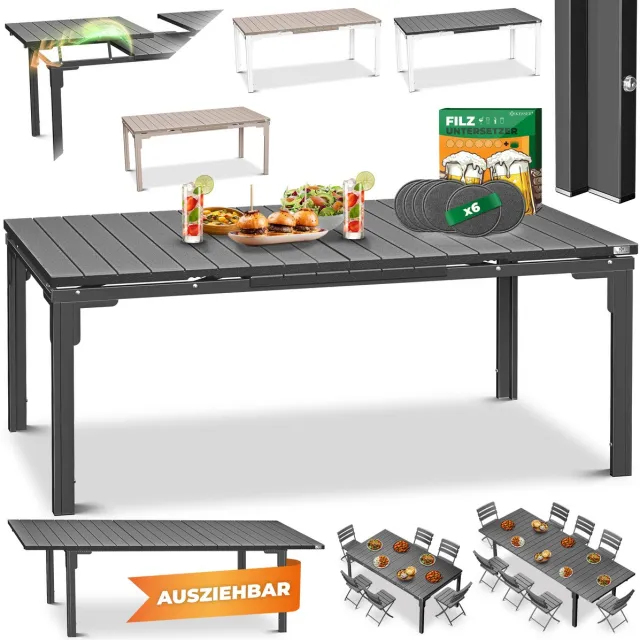 Kesser Uittrekbare Tuin- en Eettafel 180/240x90cm voor 8 Personen Onbekend