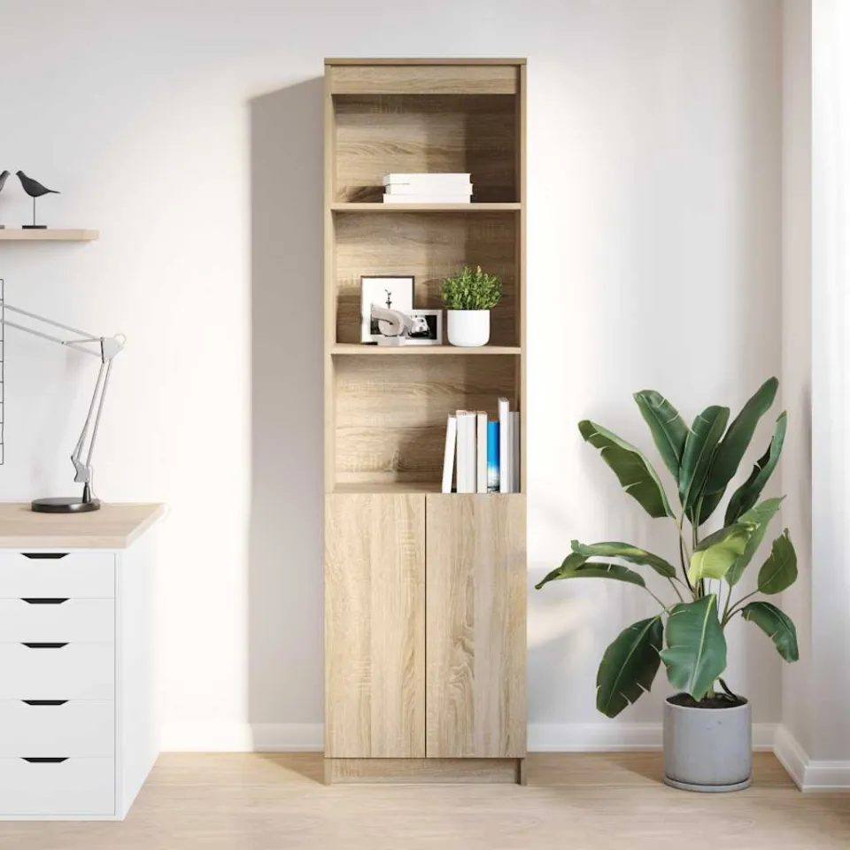 vidaXL Highboard 50x35x180 cm spaanplaat sonoma eikenkleurig, foto 3