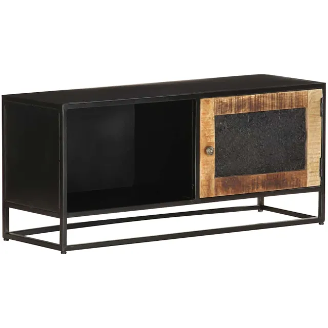 vidaXL Tv-meubel 90x30x40 cm ruw mangohout Bruin