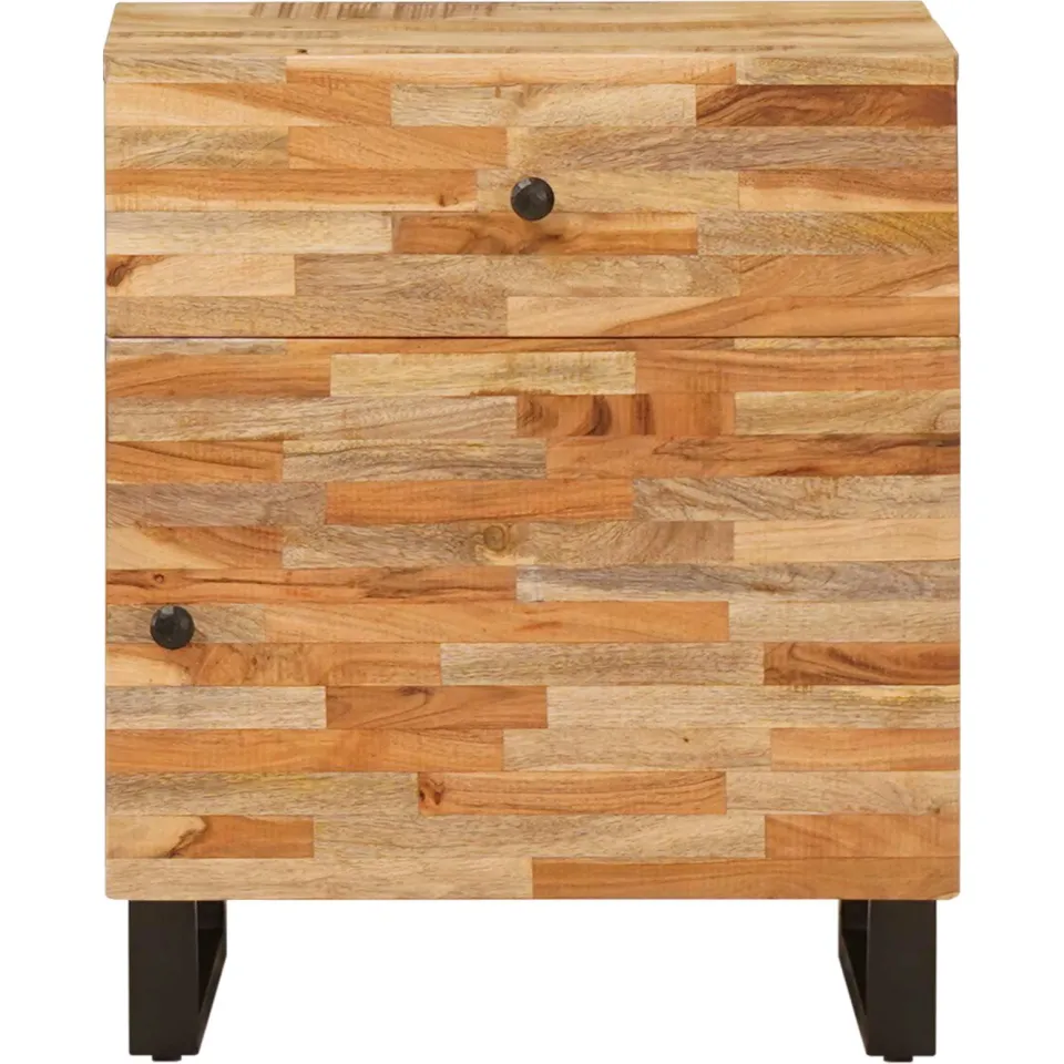 vidaXL Bed kast Bruin 50 x 33 x 60 cm Massief Mango Hout, foto 3