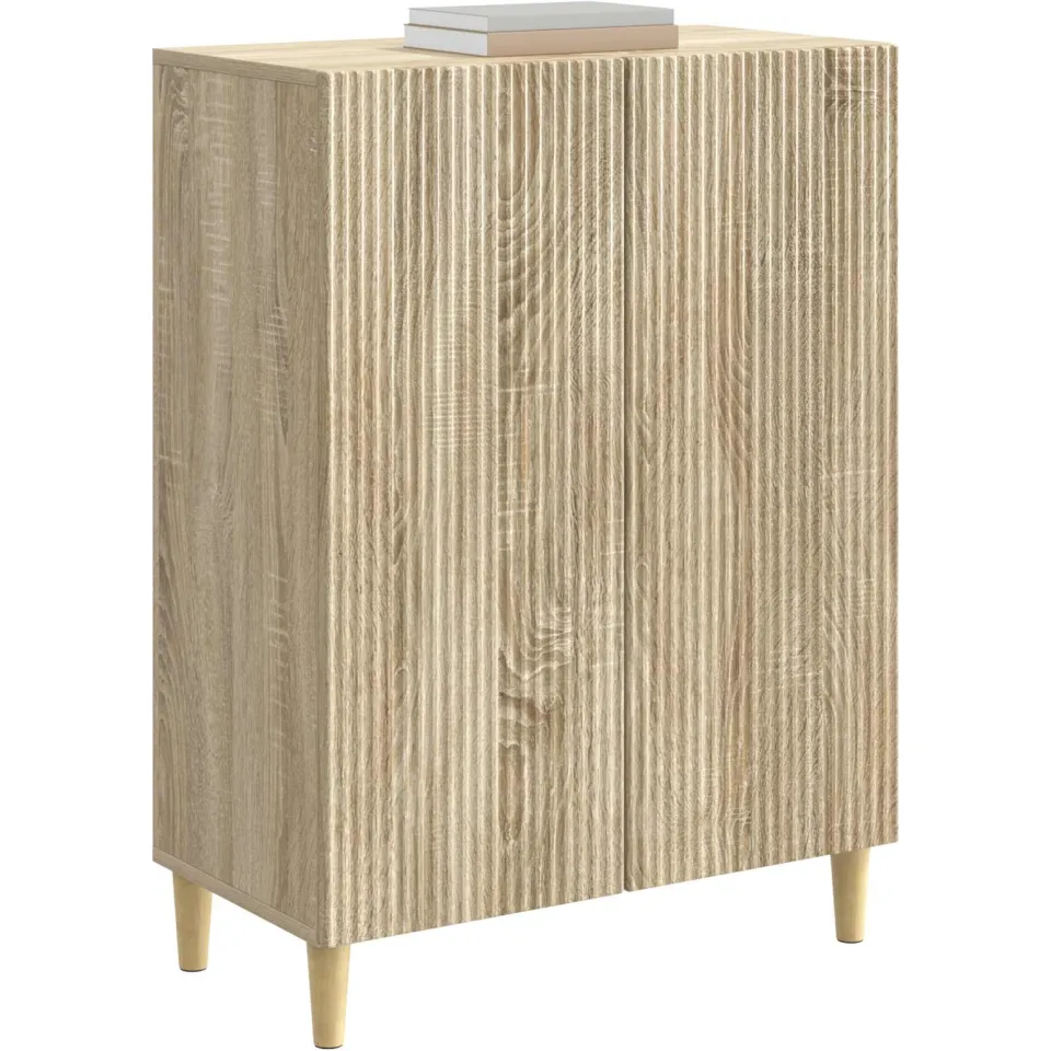 vidaXL Dressoir Sonoma Eiken 66 x 34,5 x 90 cm Bewerkt hout Bruin