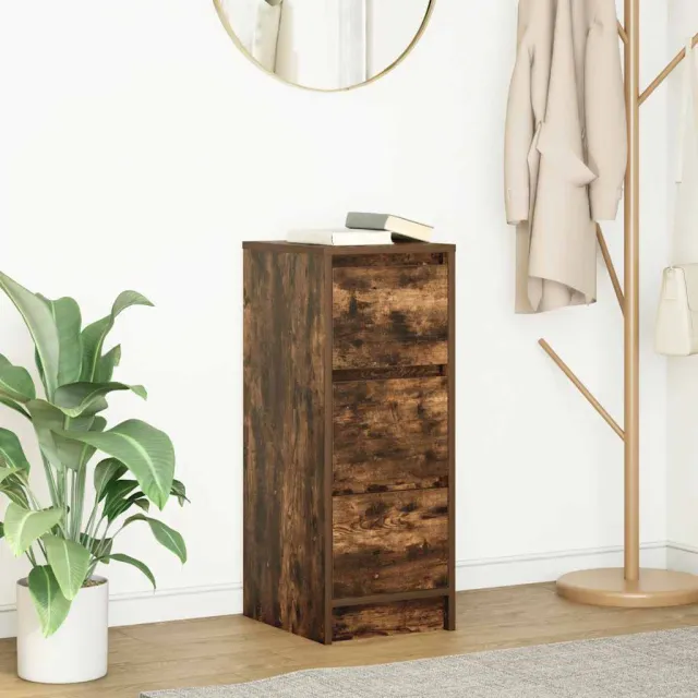 vidaXL Dressoir 29,5x34x76 cm bewerkt hout gerookt eikenkleurig, foto 2
