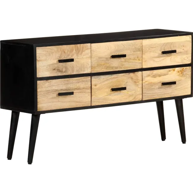 vidaXL Dressoir 110x33x64 cm massief mangohout Bruin