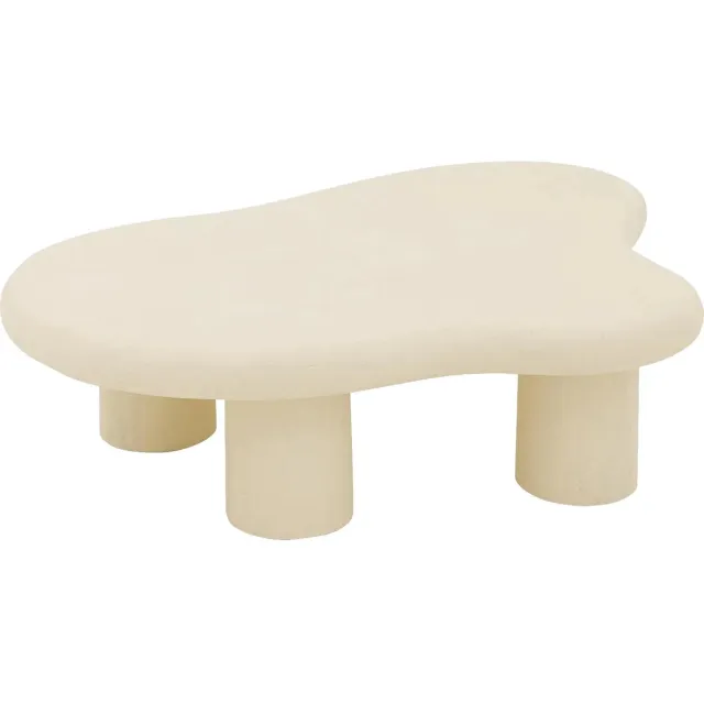Goossens Salontafel Savi - 120 x 30 x 88 - mango - wit - organisch mango wit gelakt