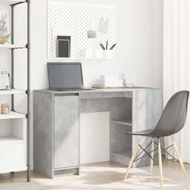 vidaXL Bureau 120x42x76 cm spaanplaat betongrijs