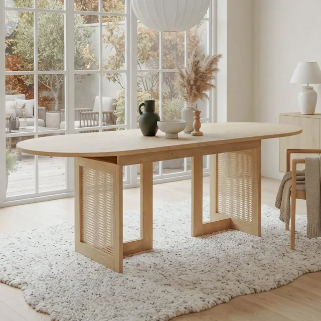 STILVORA Eettafel - Uitschuifbaar Design Met Afgeronde Hoeken - Voor 6 Tot 8 Personen In Eetkamer - MDF - 160x80x75 Cm - Eikenkleur