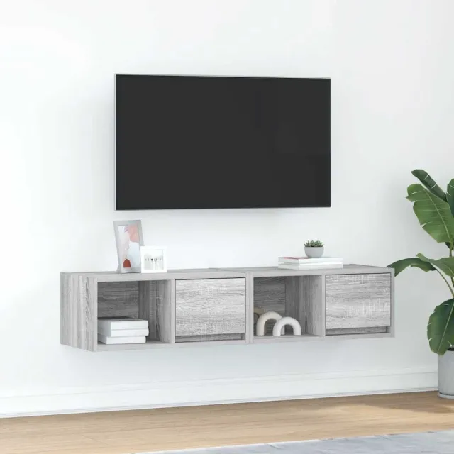 vidaXL Tv-meubelen 2 st 60x31x25,5 cm bewerkt hout grijs sonoma eiken, foto 2