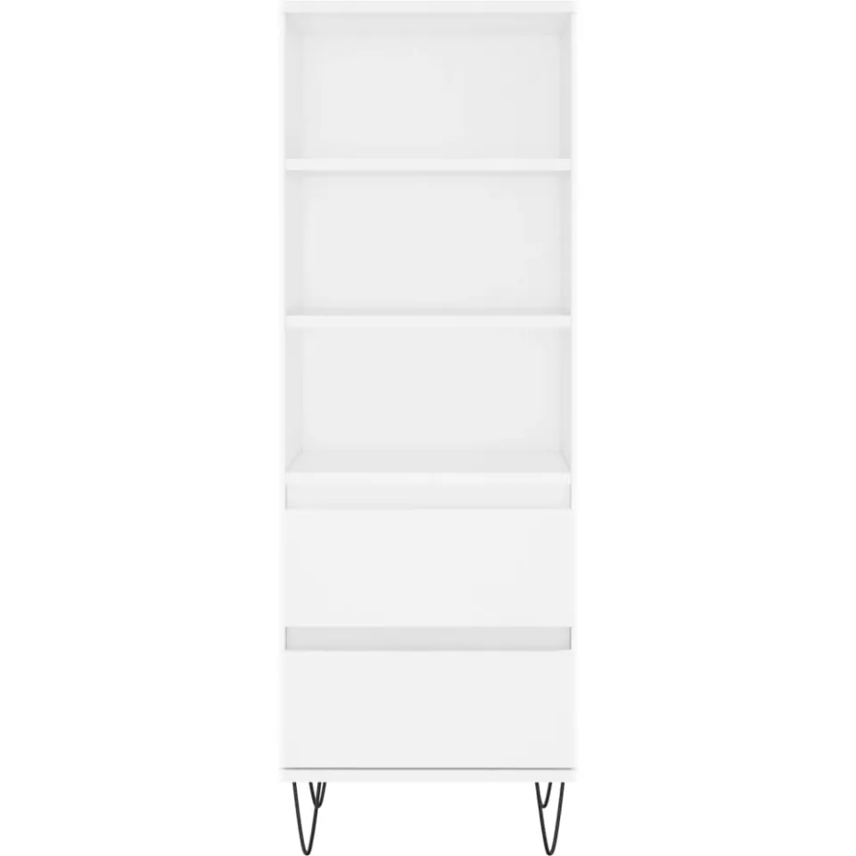 vidaXL Hoge kast 40x36x110 cm bewerkt hout wit