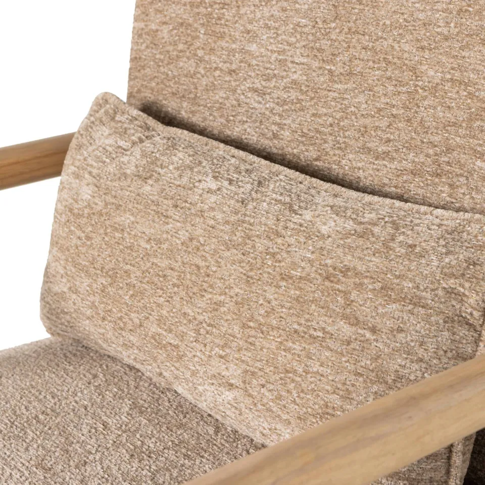 WOOOD Mark Fauteuil - Chenille - Zand - 75x67x82, foto 6