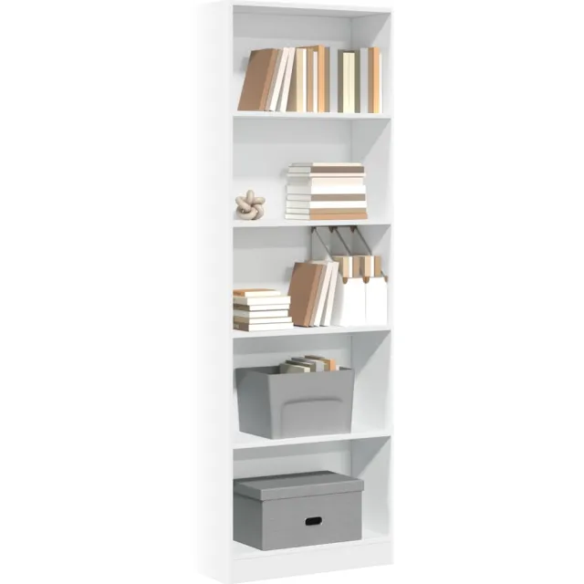 vidaXL Boekenkast Wit 60x24x176 cm Bewerkt Hout