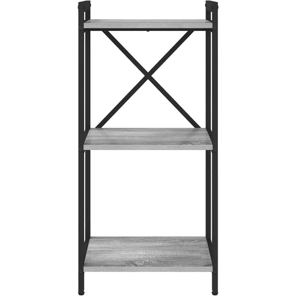 vidaXL Boekenkast 40 x 30 x 85 cm Bewerkt hout Grijs sonoma, foto 2