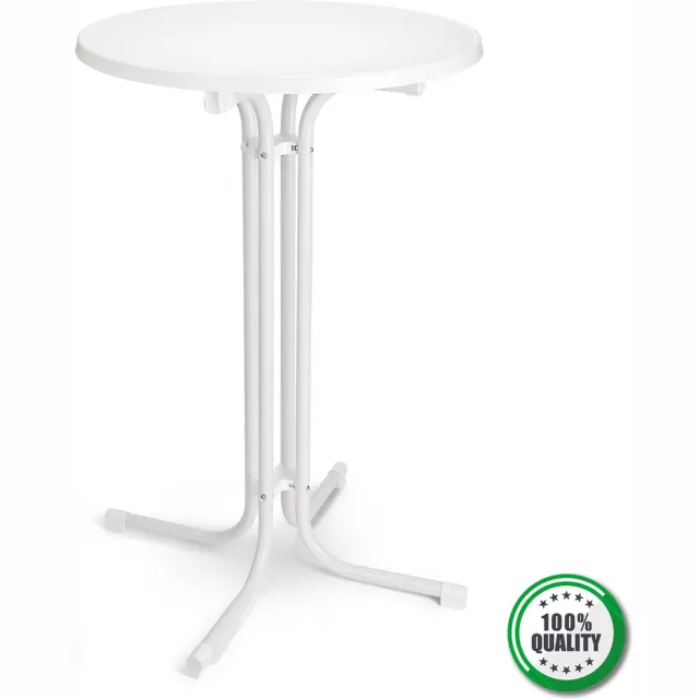 Wicotex Statafel - wit- 80cm doorsnede - statafels - cocktailtafel - hoge staan tafel - staantafels - bartafel - partytafel-sterk frame