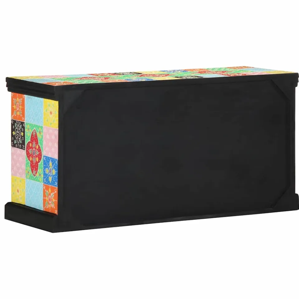 vidaXL TV-kast 100 x 35 x 50 cm Multikleur Massief Mango Hout meerkleurig, foto 4