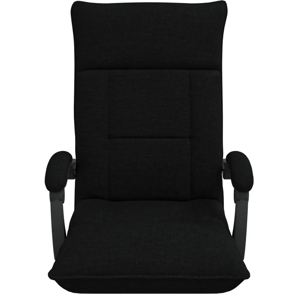 vidaXL Verstelbare vlo stoelen Zwart Stof, foto 4