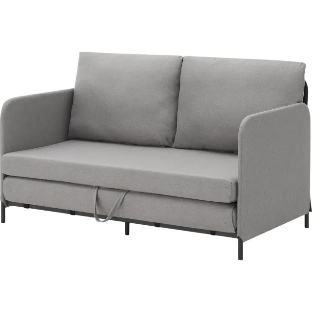 en.casa Slaapbank 2-zitsbank 78x125x67 cm lichtgrijs