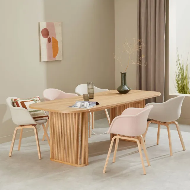 NOUS Living eetkamertafel Capana (90x210 cm) Naturel