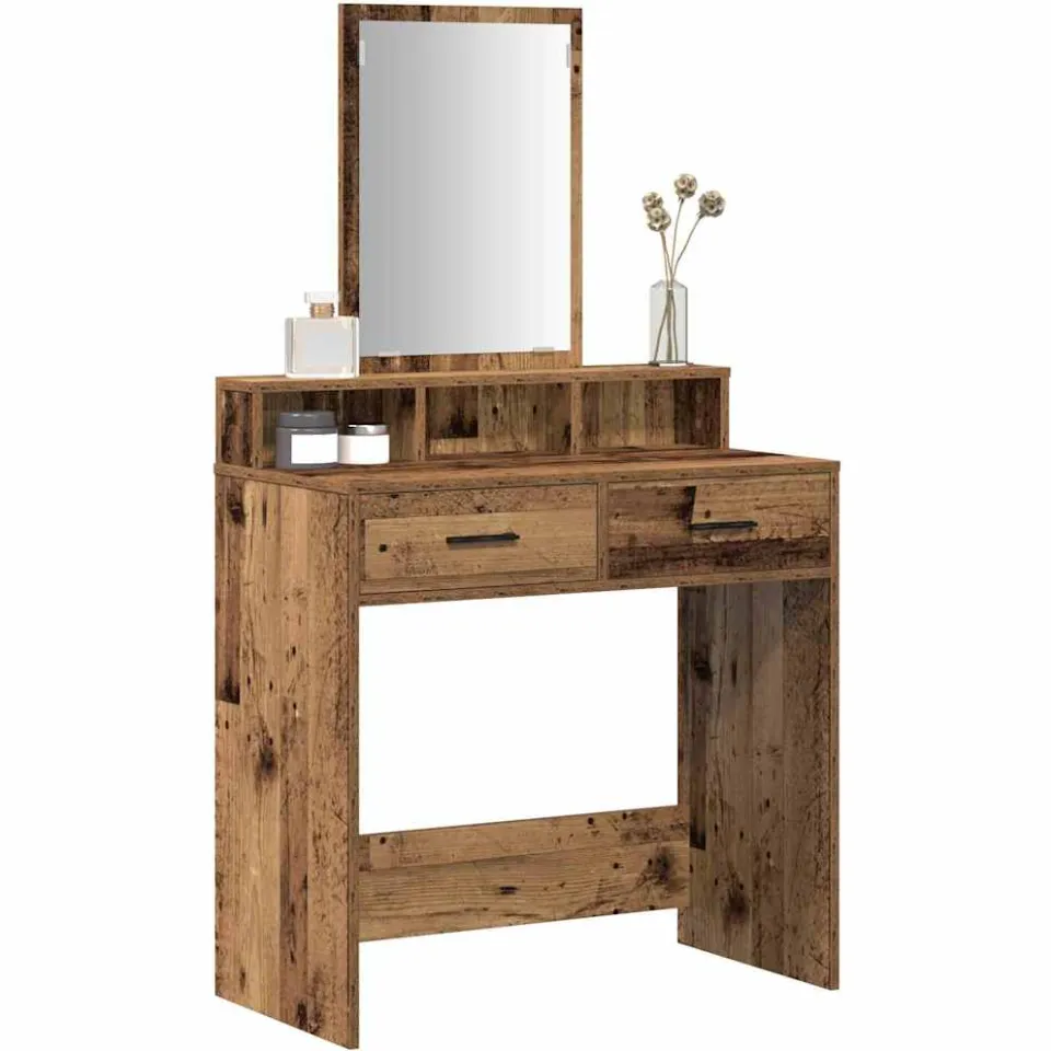 vidaXL Plafondtafel Oudhout 79 x 41 x 140 cm Bewerkt hout Bruin