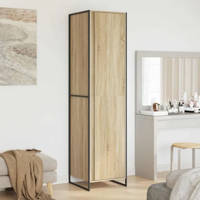 vidaXL Warderobe Sonoma 50 x 50 x 200 cm bruin, foto 2