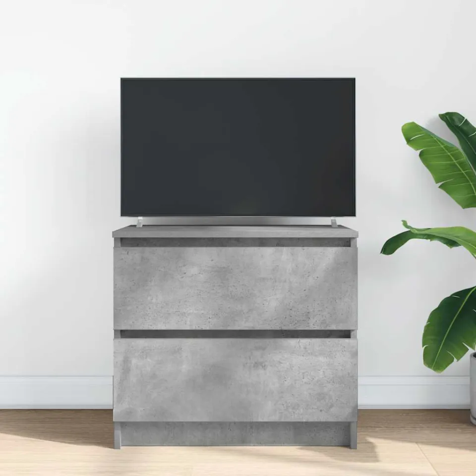 vidaXL Tv-meubel 60x35x54 cm bewerkt hout betongrijs grijs, foto 3