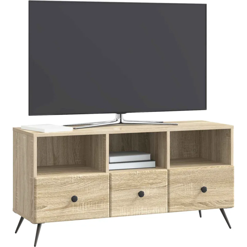 vidaXL TV-kast met lade Sonoma Eiken 102 x 34,5 x 50 cm Bewerkt hout, foto 3