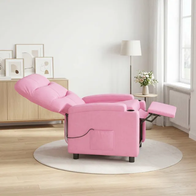 vidaXL Massage-relaxstoel Roze 75 x 93 x 102 cm Stof, foto 2