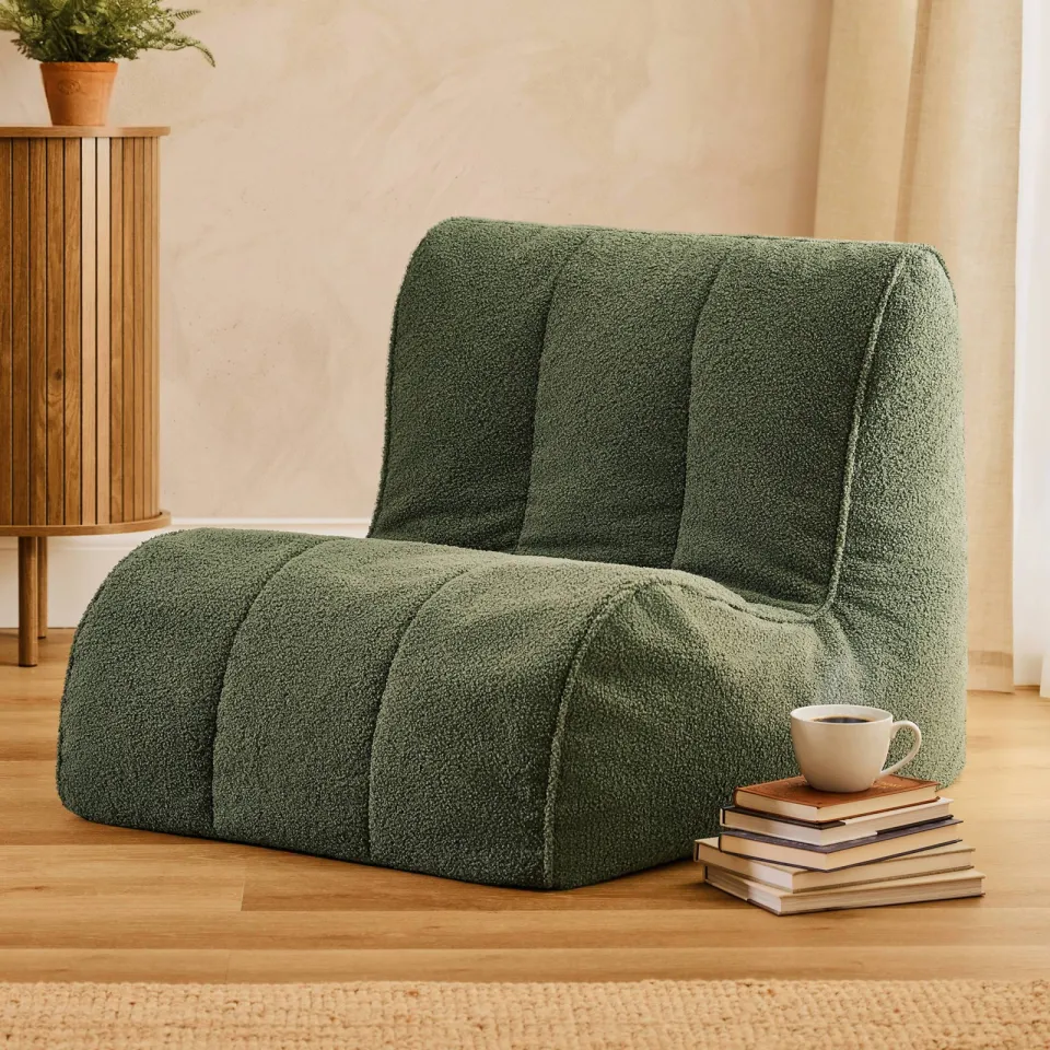 icon - Swoop Zitzak Fauteuil - Boucle - Olijfgroen, foto 6