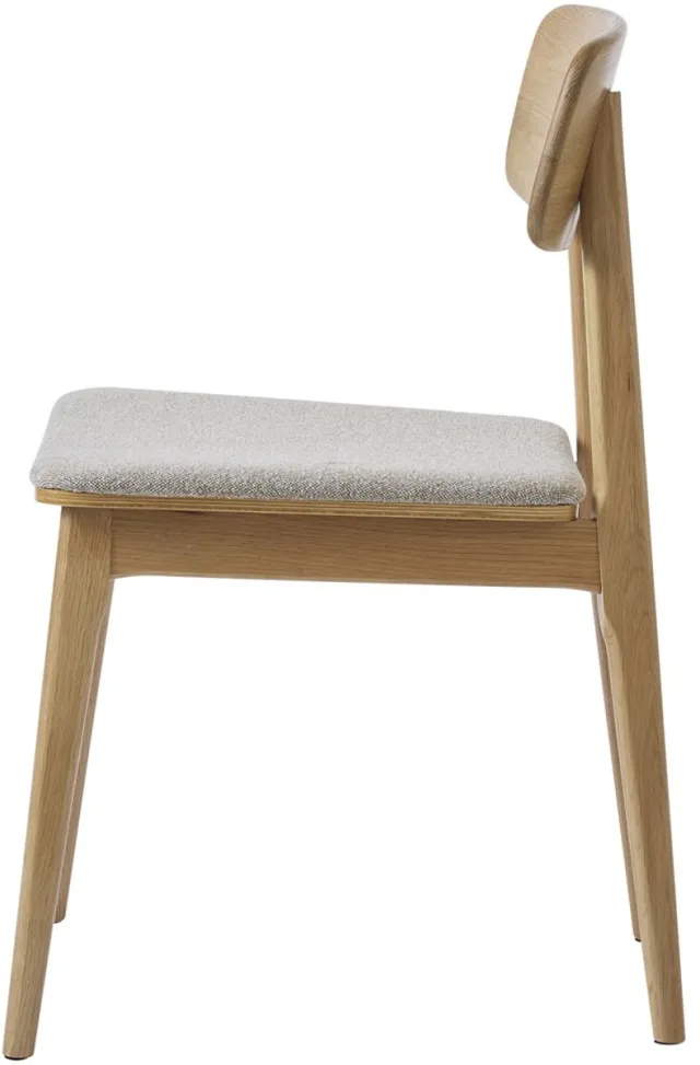 Giga Living Eetkamerstoel Livo Zand Naturel Eiken - Giga Living - Set van 2