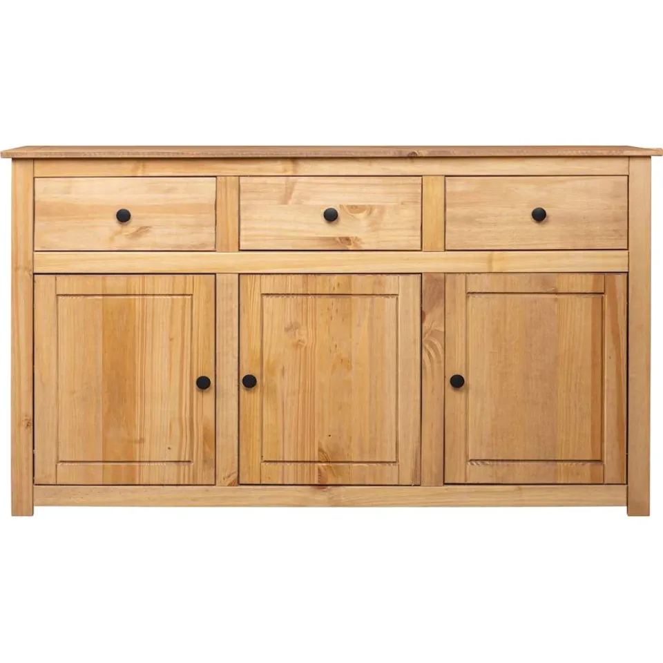 vidaXL Dressoir Panama Range 135x40x80 cm massief grenenhout bruin, foto 2